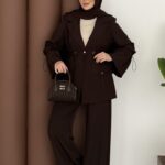 Adriana Ceket İkili Takım - Kahverengi