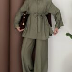 Diamond Tensel Kuşaklı İkili Takım - Haki