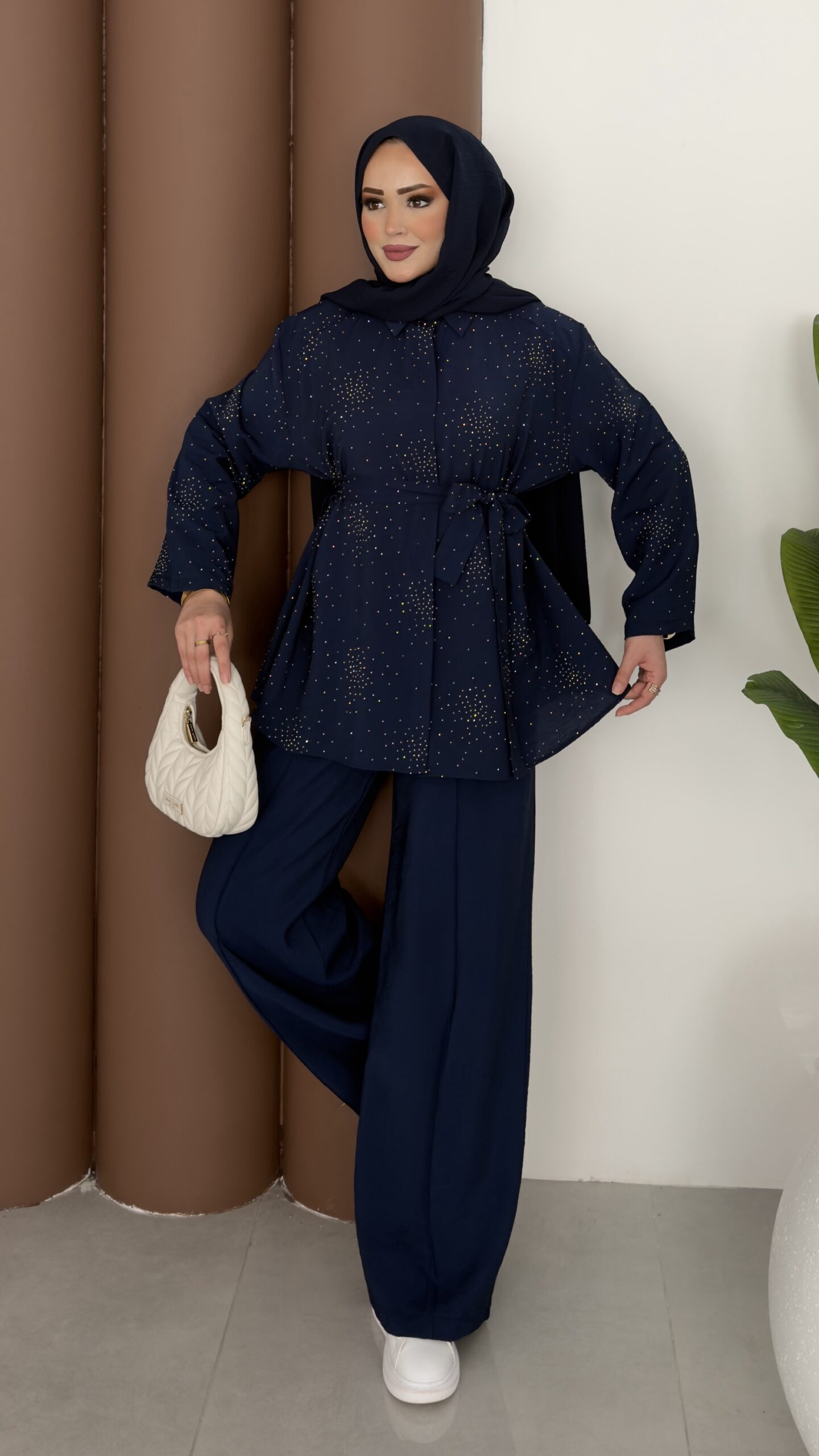 img_0593-scaled-1.jpeg Diamond Tensel Kuşaklı İkili Takım - Lacivert - Görsel 1