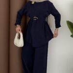 Moila Bronşlu Tensel İkili Takım - Lacivert