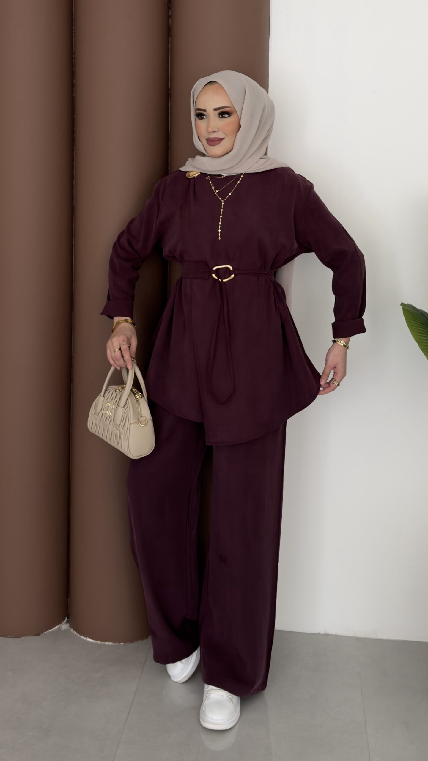 img_1345-scaled-1.jpeg Moila Bronşlu Tensel İkili Takım - Bordo - Görsel 1