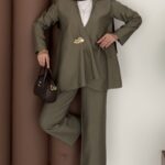 Melanj Cupra Tokalı İkili Takım - Haki