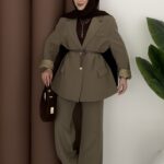 Dadfit Premium Blazer İkili Takım - Haki