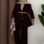 Dadfit Premium Blazer İkili Takım - Mürdüm