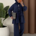 Sunset Bağcıklı Tensel İkili Takım - Lacivert