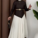 Crush Etekli Kot İkili Takım - Kahverengi