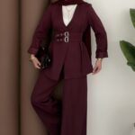 Prime Geniş Kemerli Dabıl İkili Takım - Bordo