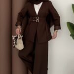 Prime Geniş Kemerli Dabıl İkili Takım - Kahverengi