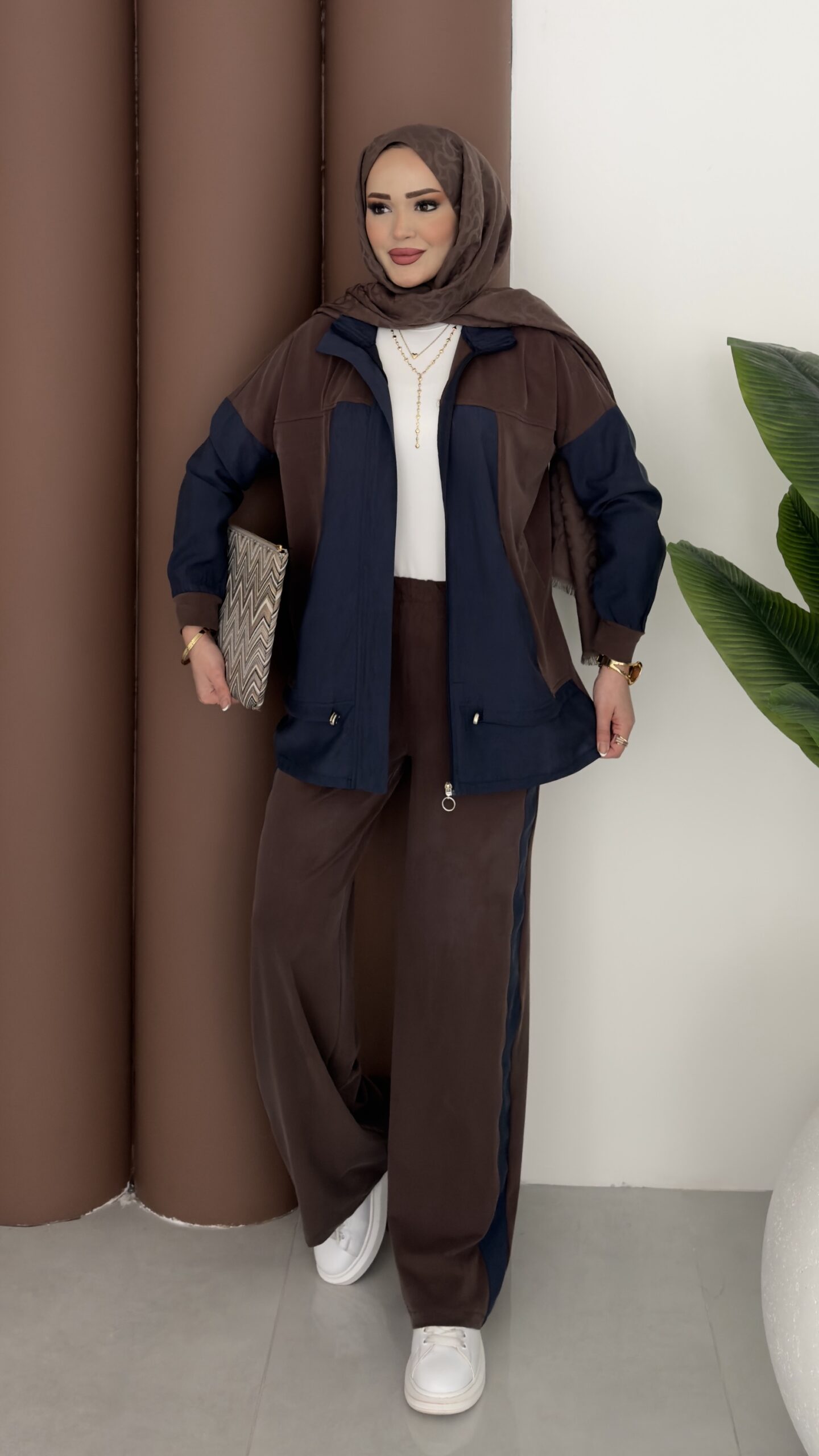 img_6829-scaled-1.jpeg FoQus Oysh Garnili İkili Takım - Kahverengi - Görsel 1