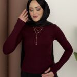 Oysh Marka Muadili Parmak Geçirmeli Badi - Bordo