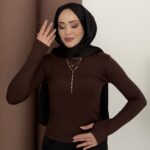 Oysh Marka Muadili Parmak Geçirmeli Badi - Kahverengi