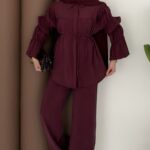 Matcha Tensel İkili Takım - Bordo