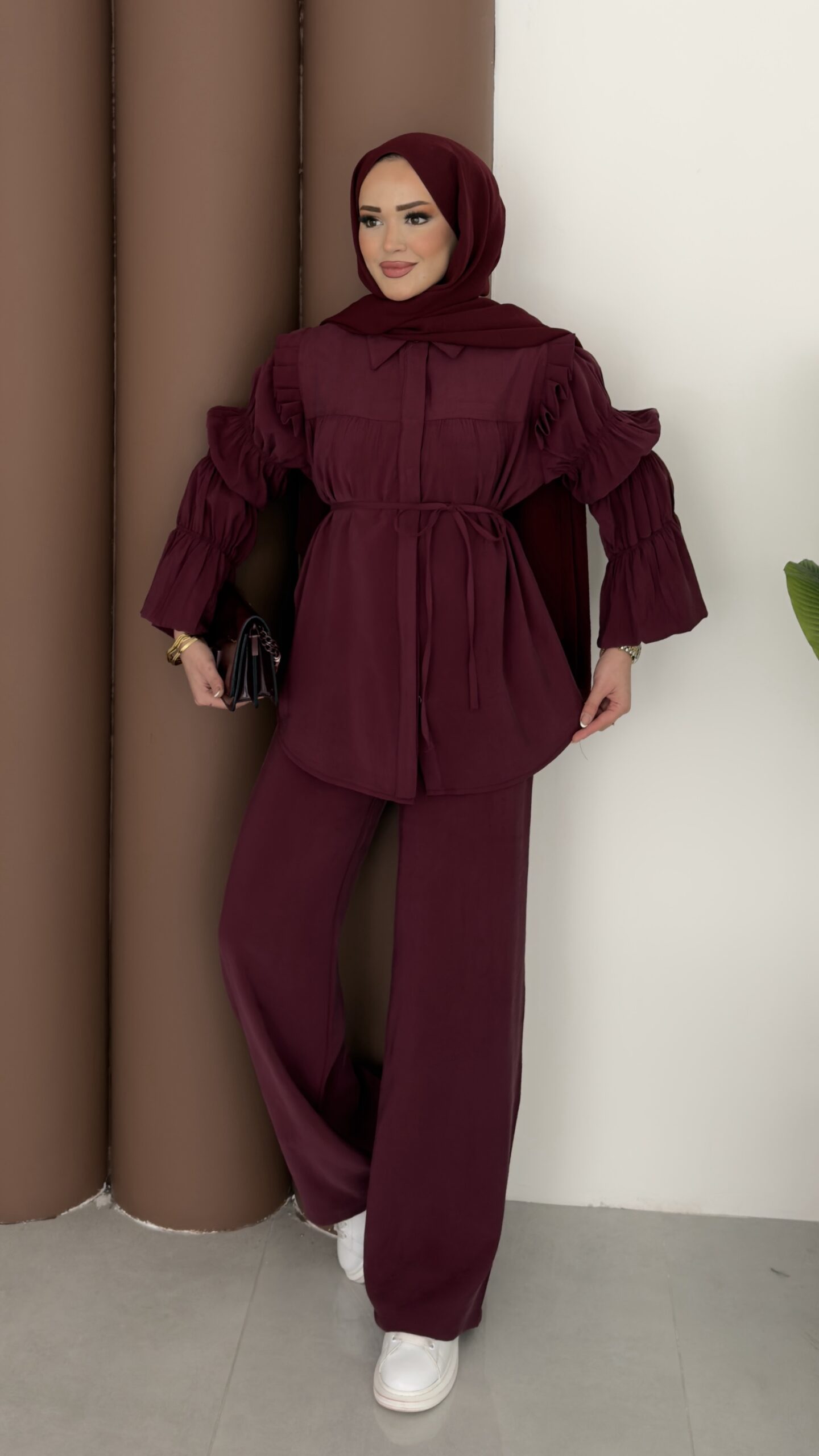 img_7557-scaled-1.jpeg Matcha Tensel İkili Takım - Bordo - Görsel 1