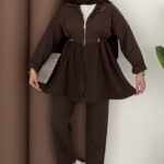 Bonita Dabıl Piliseli İkili Takım - Kahverengi