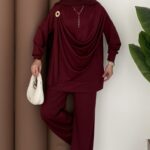 Lili Döküm Yaka Oysh İkili Takım - Bordo