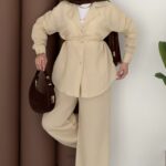 Vesna Basic Kemerli İkili Takım - Bej