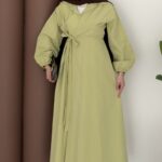 Noir Yandan Bağlamalı Elbise - Yeşil