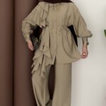 Maison Fırfırlı Tensel İkili Takım - Haki