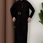 Fiori Sandy Tokalı Elbise - Siyah