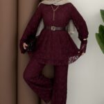 Fisto Dantelli İkili Takım - Bordo