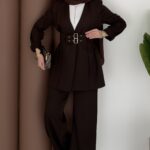 Prime Geniş Kemerli Dabıl İkili Takım - Kahverengi