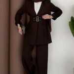 Prime Geniş Kemerli Dabıl İkili Takım - Kahverengi