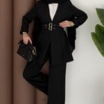 Prime Geniş Kemerli Dabıl İkili Takım - Siyah