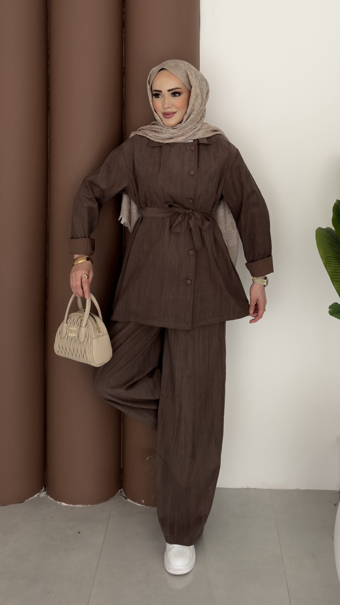 img_5168 Olivia Cupra İkili Takım - Kahverengi - Görsel 1