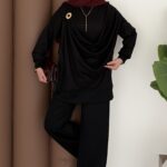 Lily Döküm Yaka Oysh İkili Takım - Siyah