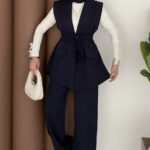 Carel Double Yelekli İkili Takım - Lacivert