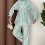 Perry Vual Şal Yaka İkili Takım - Mavi