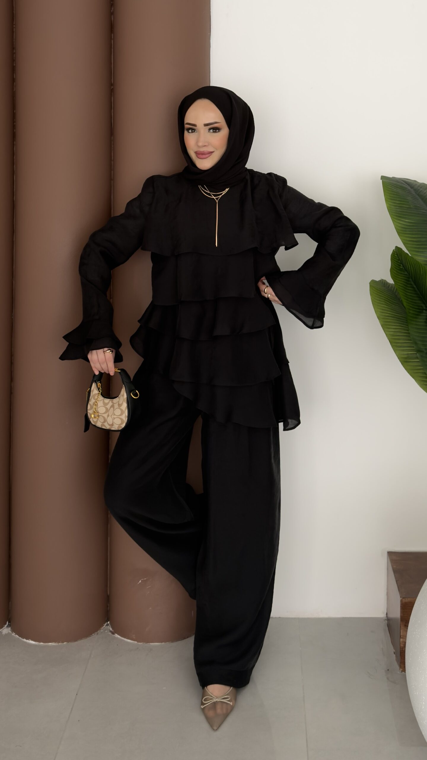 img_7730 Princess Kat Kat Vual İkili Takım - Siyah - Görsel 1