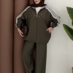 Soft Garnili Modal İkili Takım - Haki