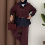 Quizi Oysh Tensel Garnili İkili Takım - Bordo