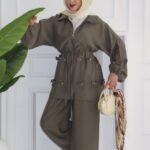 Flower İnci Tensel İkili Takım - Haki