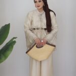 Hawai Desenli Vual İkili Takım - Bej