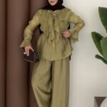 Juliet Dantelli Vual İkili Takım - Yağyeşil