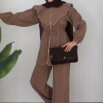 Henry Fermuarlı İkili Takım - Kahverengi