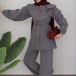 Henry Fermuarlı İkili Takım - Antrasit