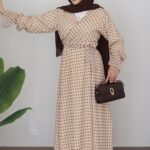 Puanteli Şifon Etekli İkili Takım - Bej