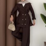 Fresh Modal Trenç İkili Takım  - Kahverengi