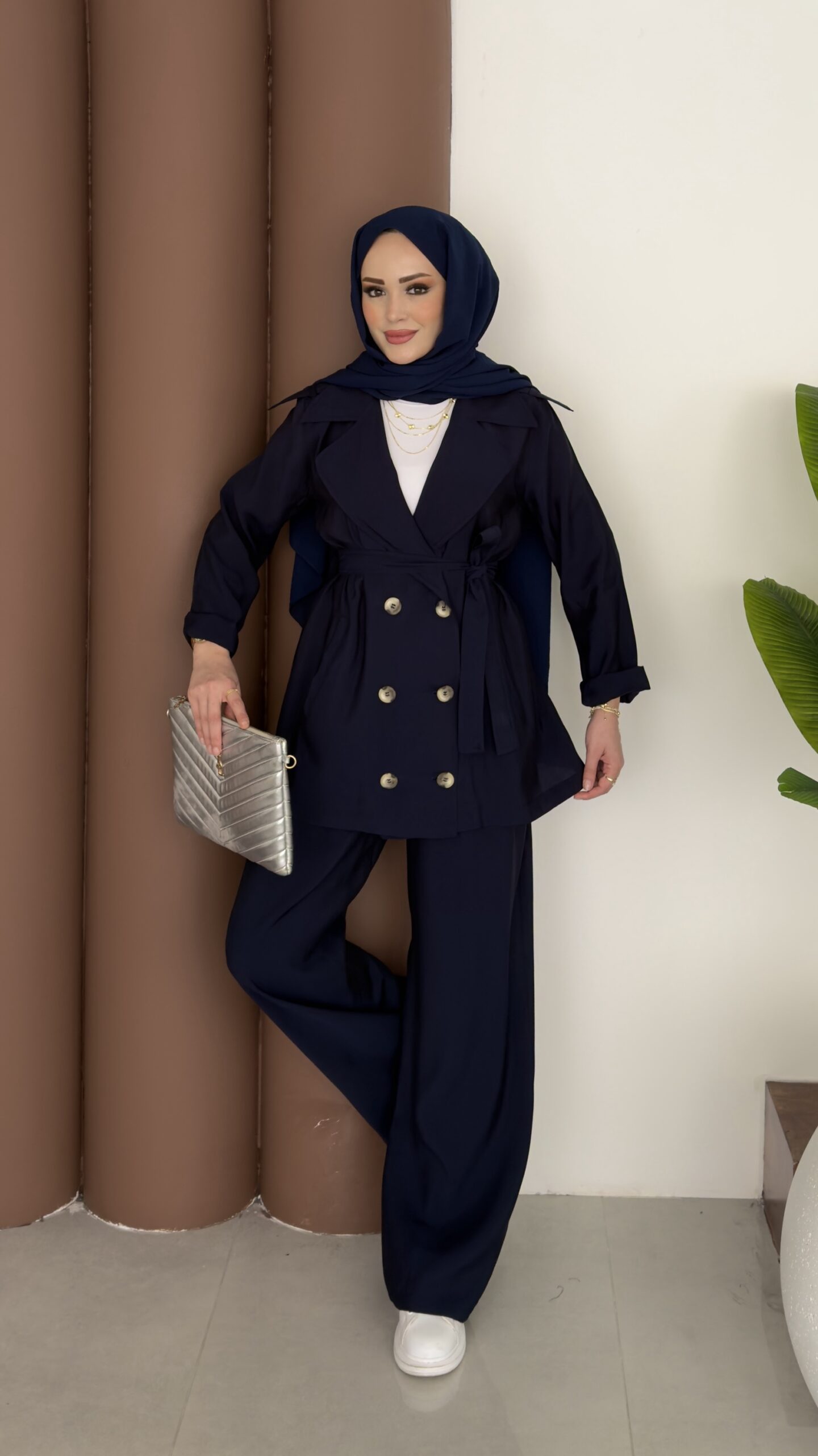img_1572-3 Fresh Modal Trenç İkili Takım - Lacivert - Görsel 1