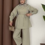 Swaroski Taşlı İkili Takım - Yeşil