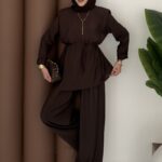 Monch Vatkalı Modal İkili Takım - Kahverengi