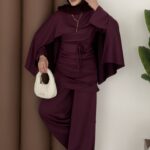Elegant Tasarım Oysh İkili Takım - Mürdüm
