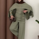 Elegant Tasarım Oysh İkili Takım - Yağyeşil