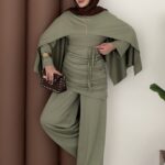 Elegant Tasarım Oysh İkili Takım - Yağyeşil