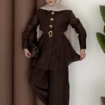 Alaçatı Vual İkili Takım - Kahverengi