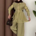 Alaçatı Vual İkili Takım - Yağyeşil