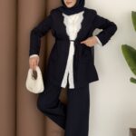 Tylor Dantelli Dabıl İkili Takım - Lacivert